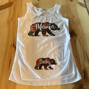 Mama/baby bear maternity tank top